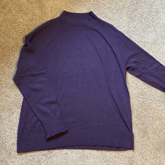 EUC Womens Large Loft High Neck Plum colored Sweater - Picture 1 of 6